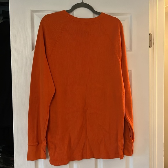 Men’s American Eagle XL Waffle Shirt- Orange - Picture 2 of 4